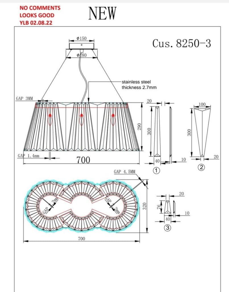 Technical drawing of a mechanical component with detailed dimensions.