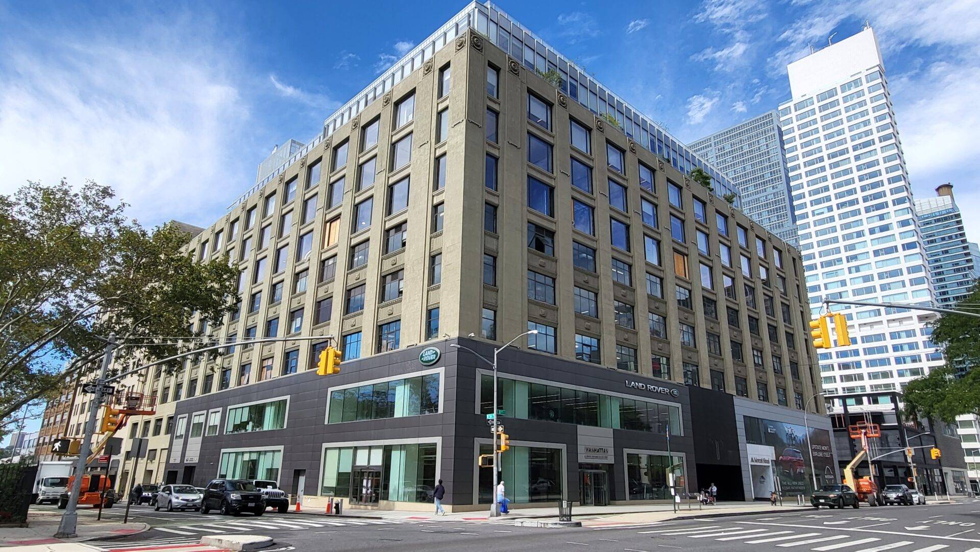 A large building with many windows on the outside.